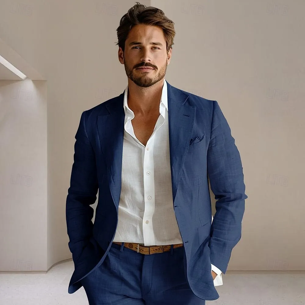 100% Linen Single Breasted Blazer Jacket