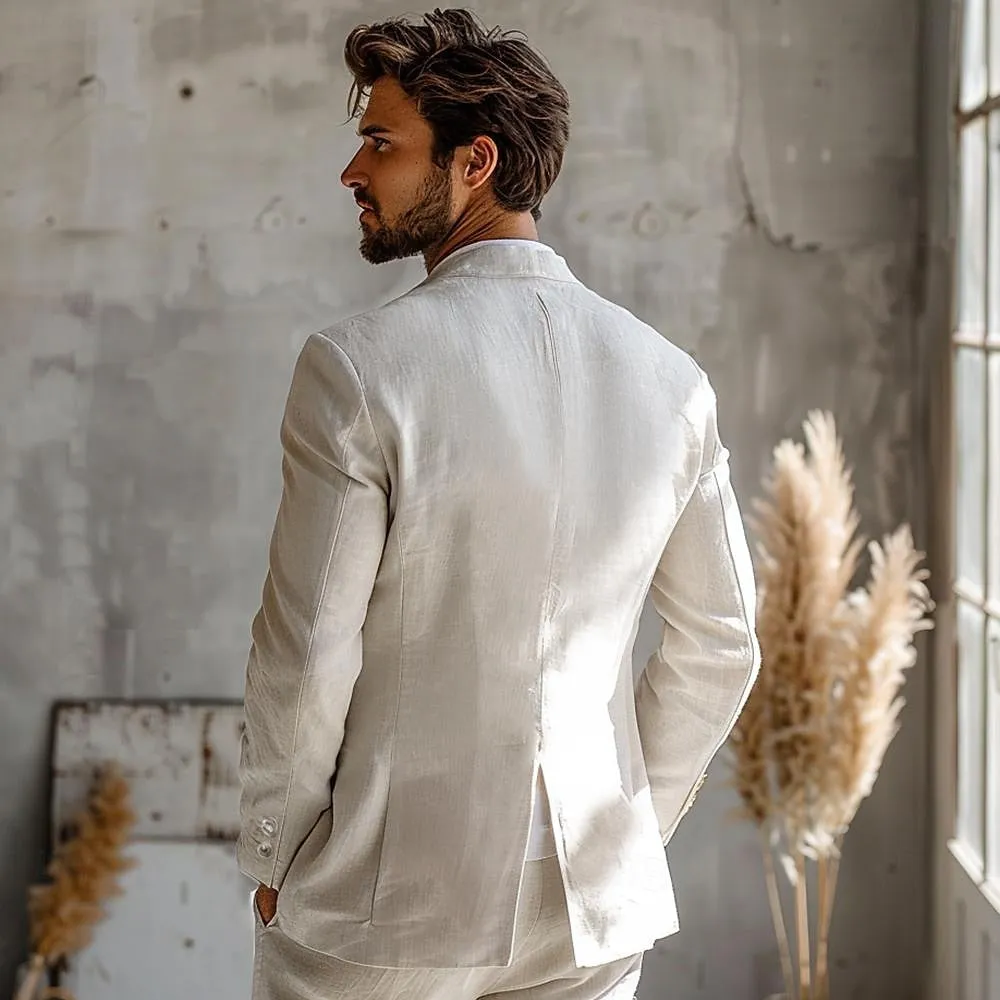 100% Linen Single Breasted Blazer Jacket