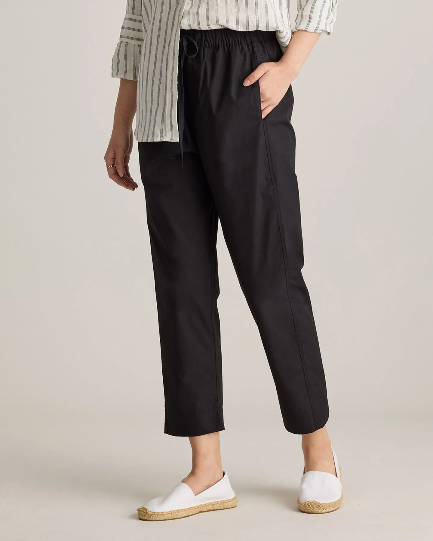 100% Organic Cotton Poplin Pull-On Pants