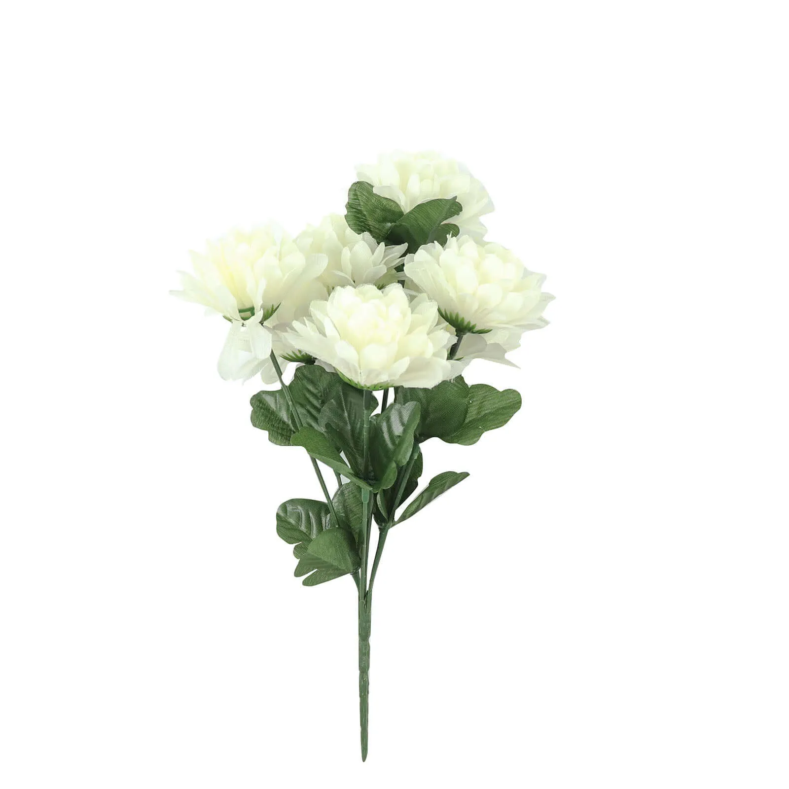 12 Bushes Cream Artificial Silk Chrysanthemum Flower Bouquets