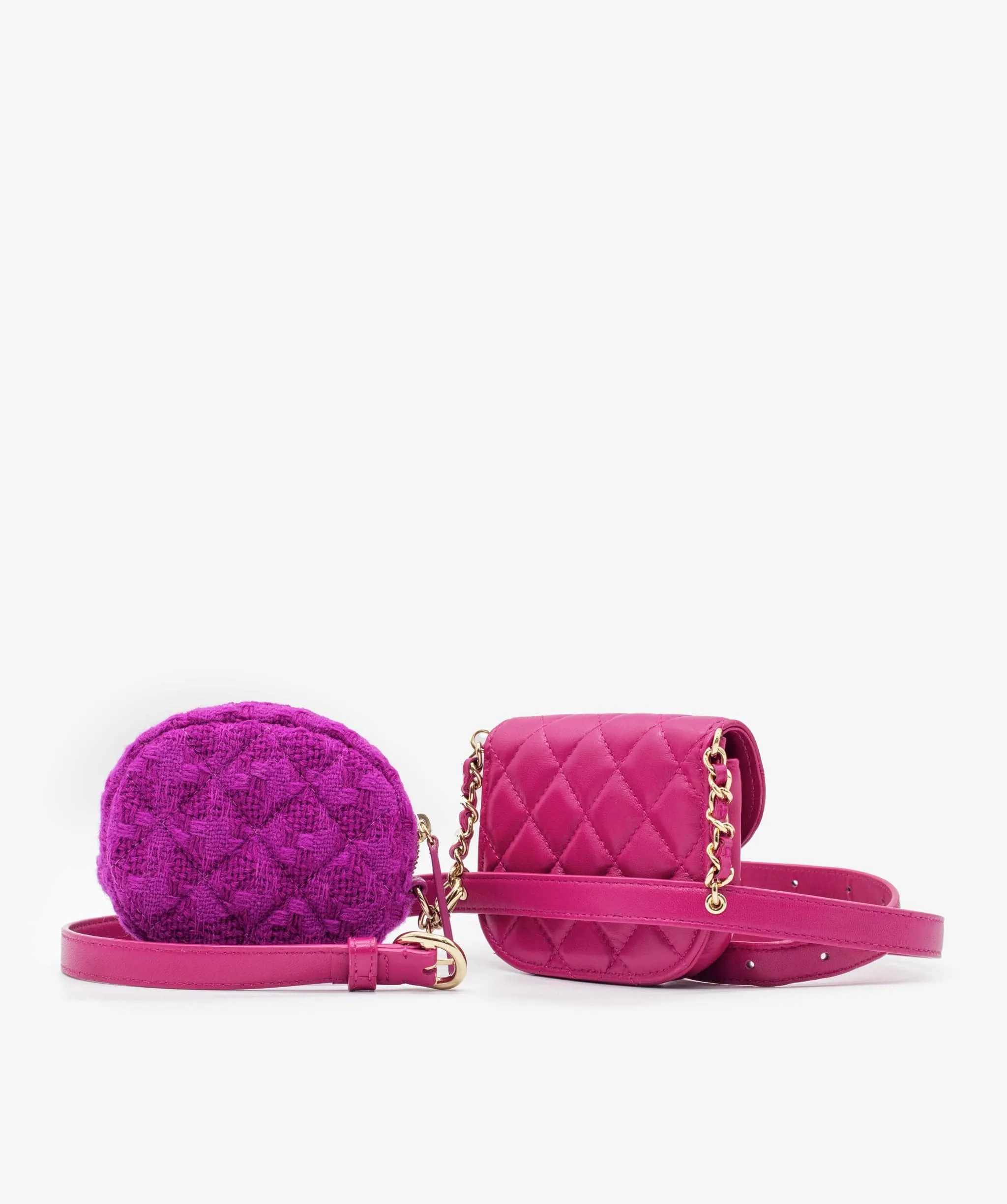 24. LP X C Chanel Pink Multi Belt Pouch Bag - AGL1566