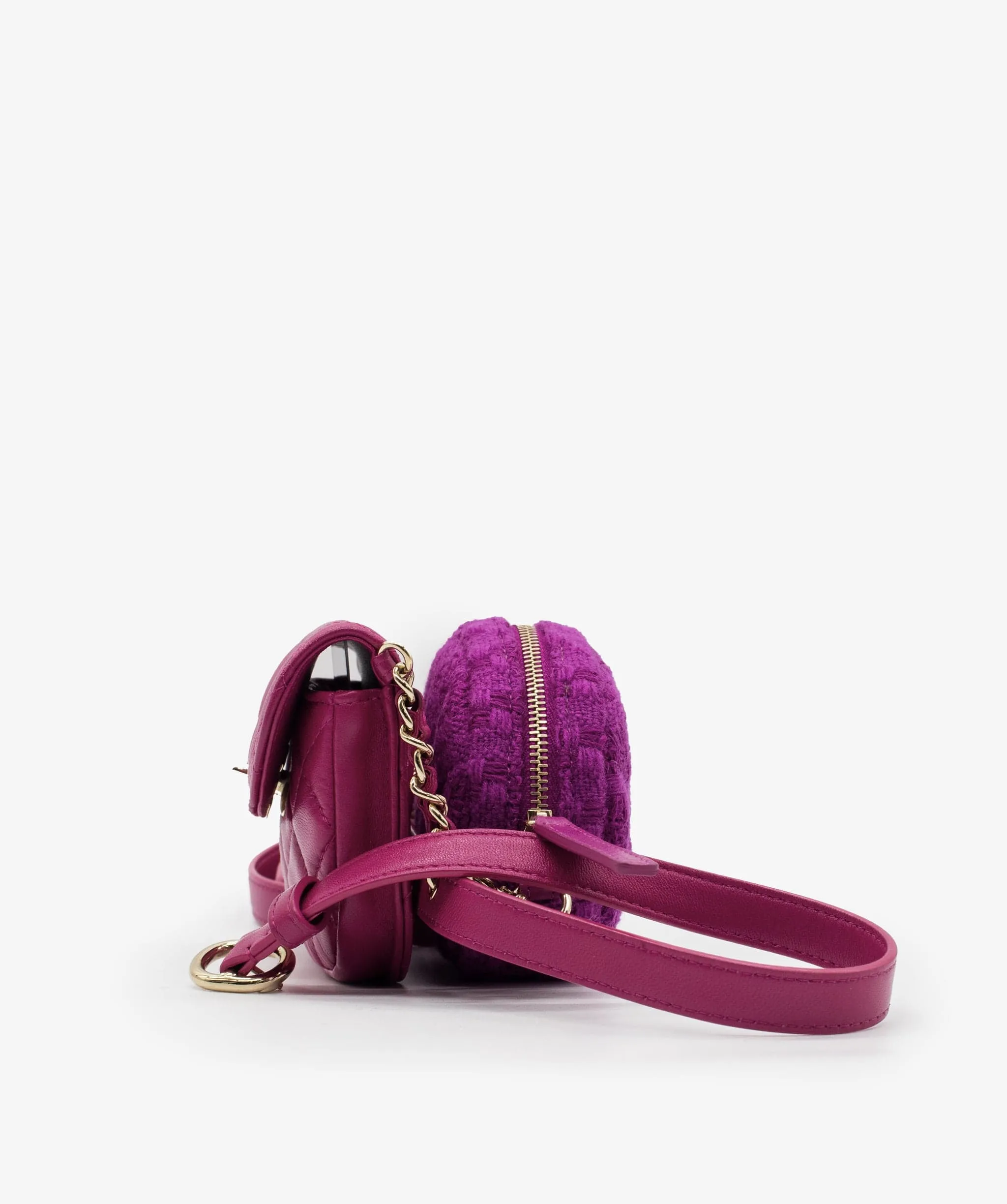 24. LP X C Chanel Pink Multi Belt Pouch Bag - AGL1566