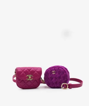 24. LP X C Chanel Pink Multi Belt Pouch Bag - AGL1566