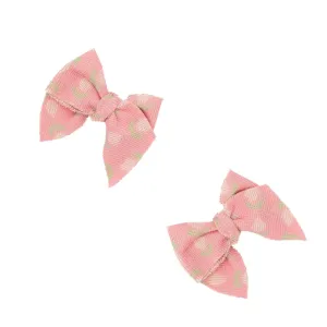 2PK Baby Bloom Clips: Bubblegum Knit Tulip