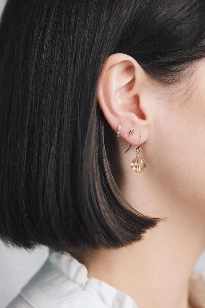 9kt Yellow Gold Leaf Stud Earrings
