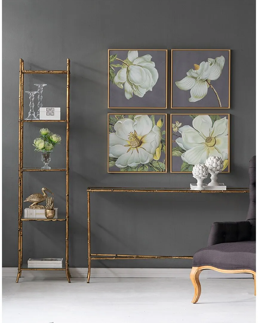 A&B Home Set Of 4 Blooming Florals Framed Wall Art Pieces
