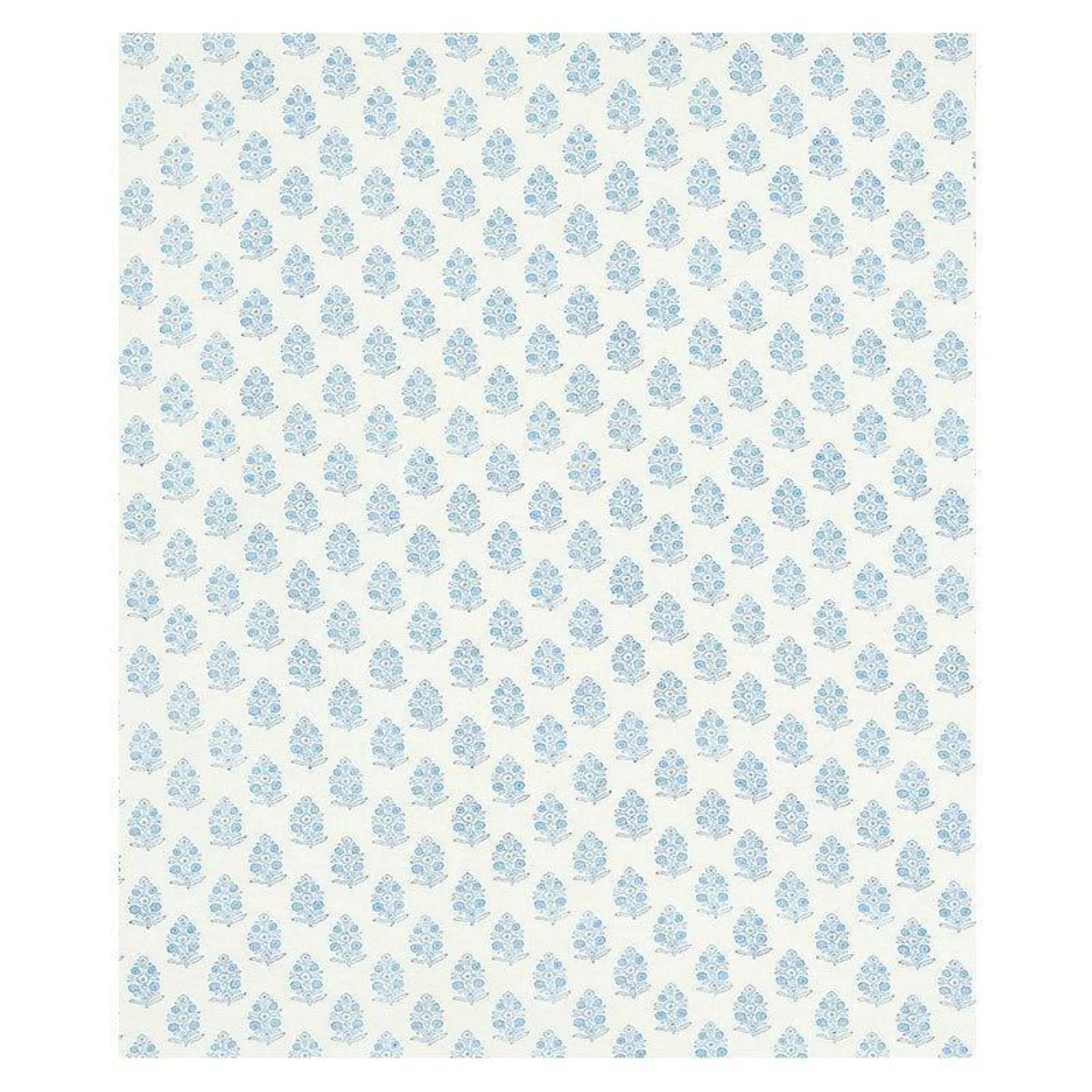 Aditi Hand Blocked Print Fabric in Blue