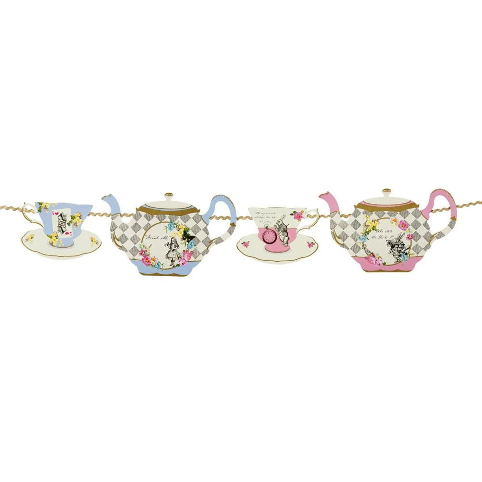 Alice in Wonderland Bunting Banner