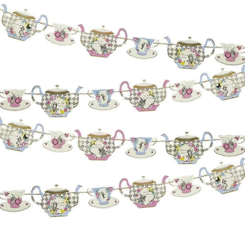 Alice in Wonderland Bunting Banner