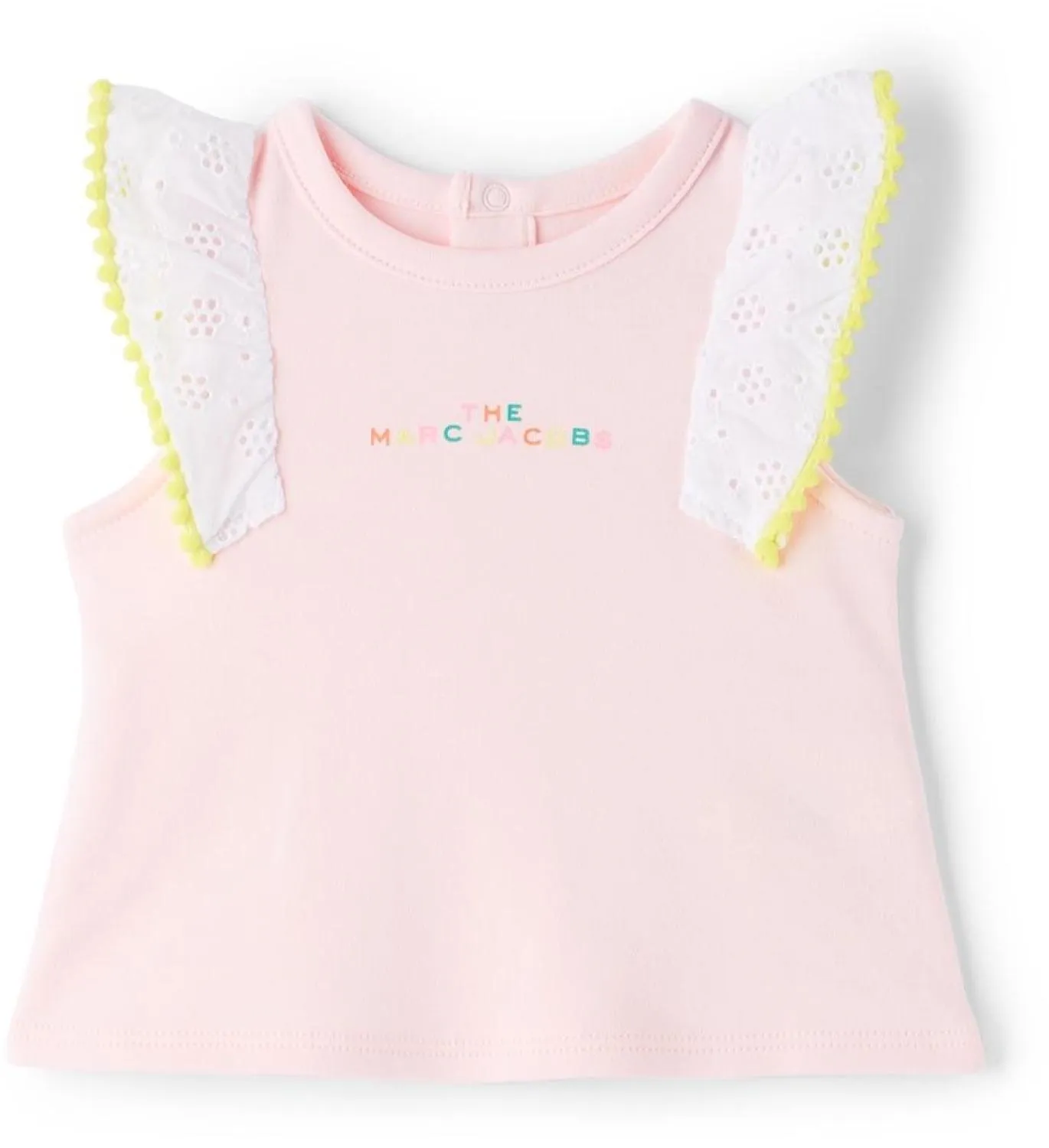 Baby Pink & White Tank Top & Shorts Set