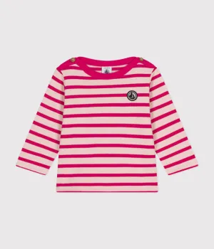 Baby Thick Cotton Breton Top - Pink