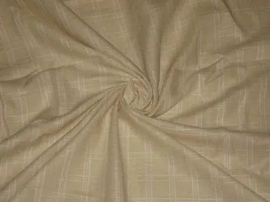 Beige & Cream Colour Chambray Linen~Plaids~58 Width.&quot;
