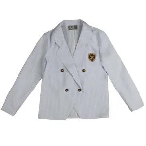 Belati Light Blue Striped Seersucker Jacket (BJ1589)