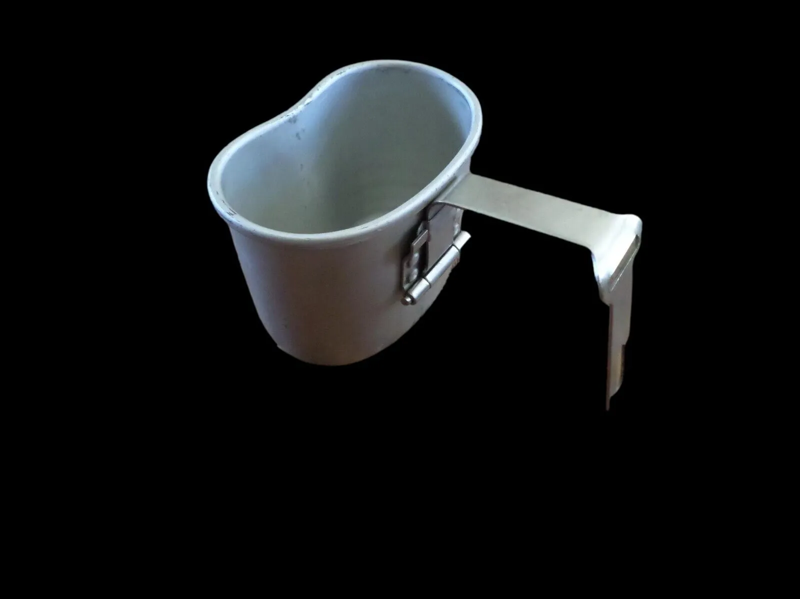 BELGIAN MILITARY CANTEEN CUP FOLDING HANDLE M1910 ARMY ISSUE GENUINE SURPLUS