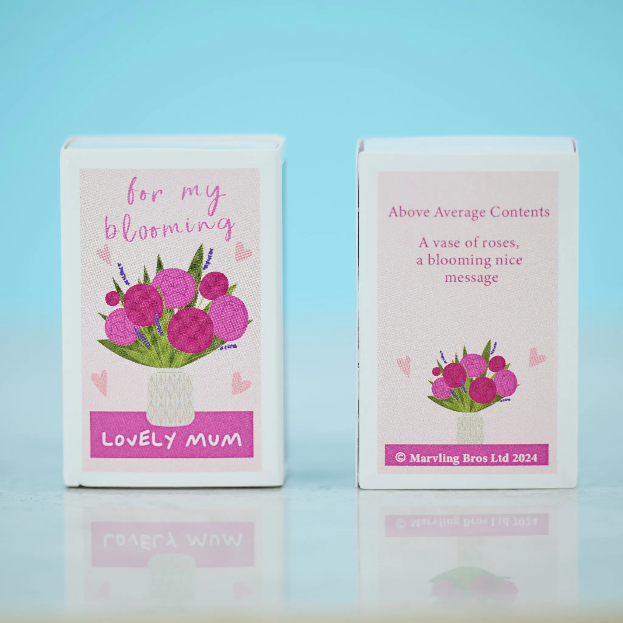 Blooming Lovely Mum Vase Of Roses In A Matchbox