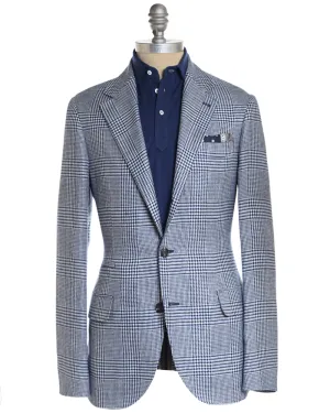 Blue Plaid Knit Sportcoat