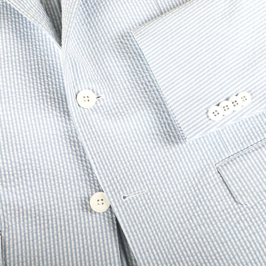 Boy's Blue Ice Seersucker Nested Suit | Seersucker Suits