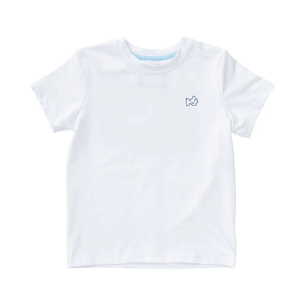 Boys Pro Performance Fishing Tee with Fireworks on Yorktown Art