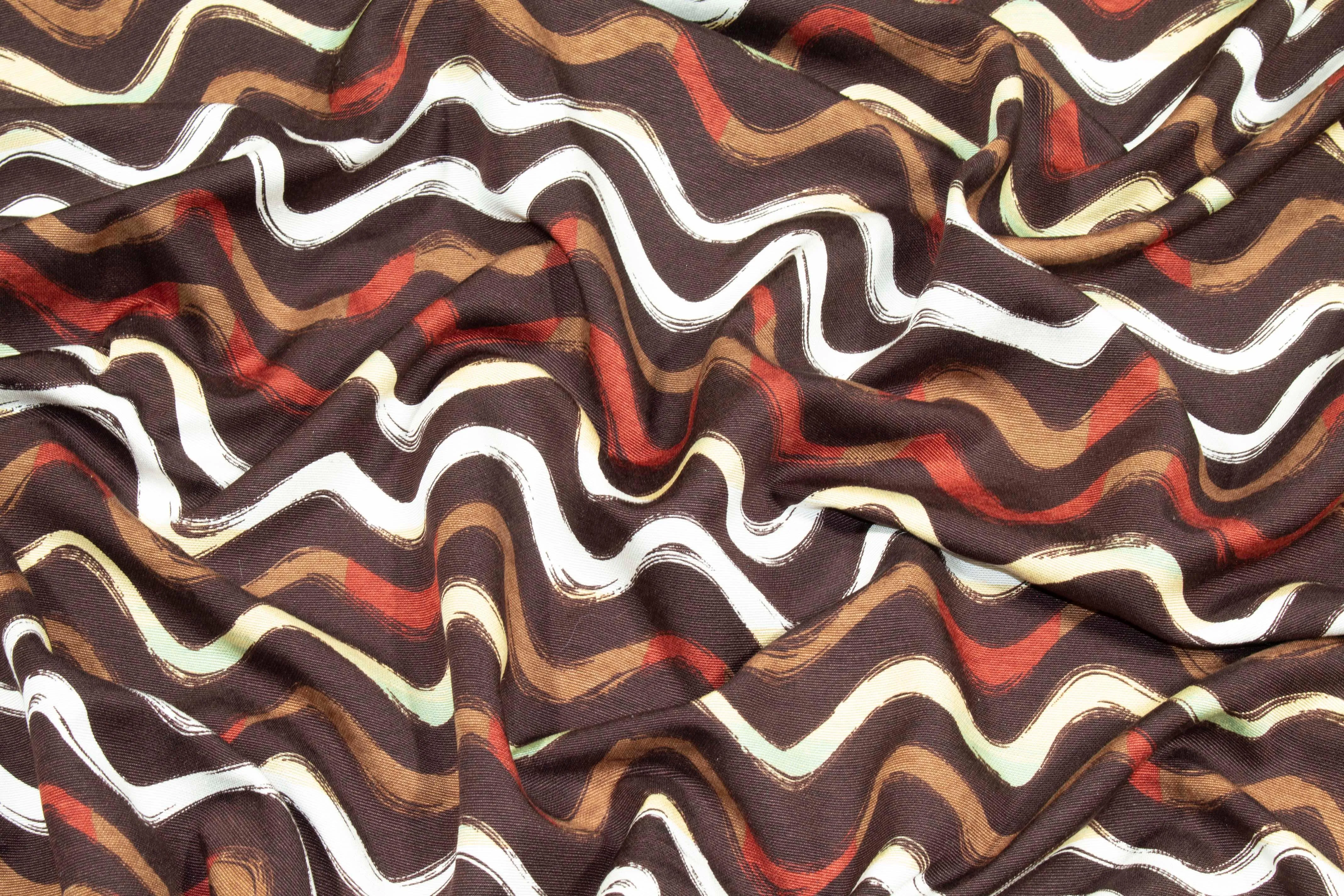 Brown Tone Silk Twill