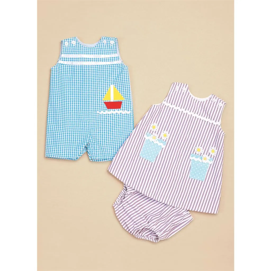 Butterick Pattern B6905 Baby Overalls, Dress and Panties