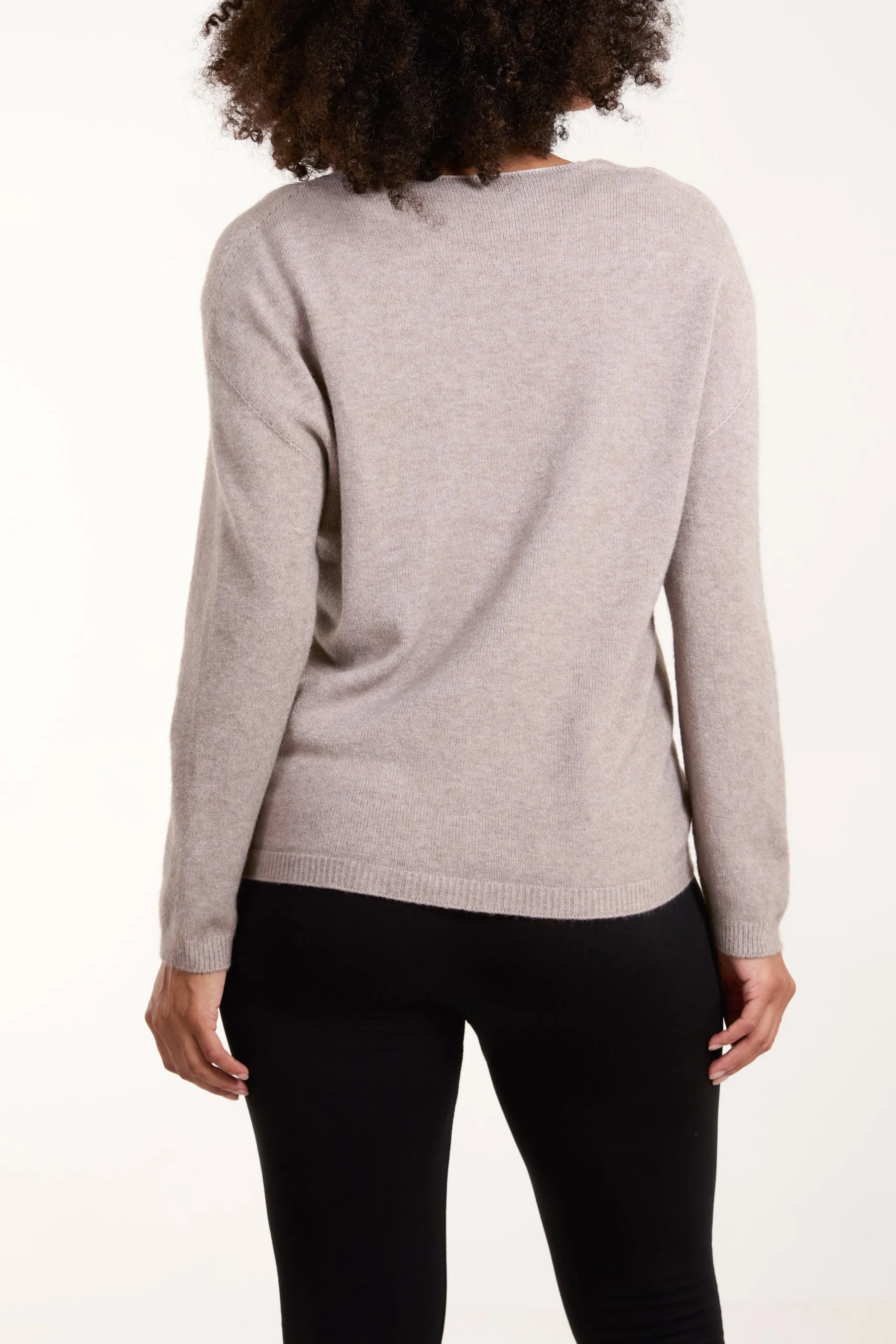 Button Front V-Neck Cardigan