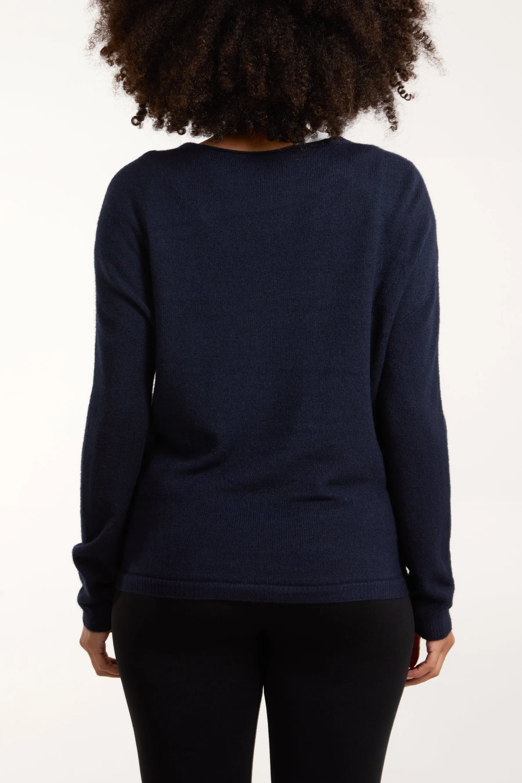 Button Front V-Neck Cardigan