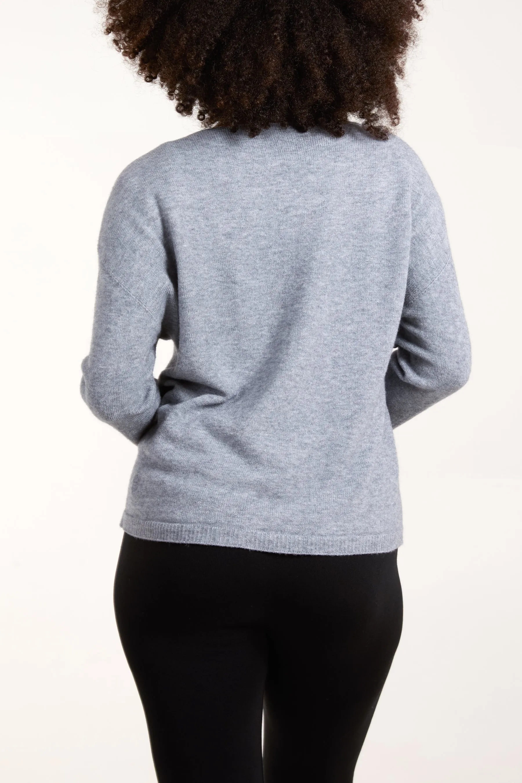 Button Front V-Neck Cardigan
