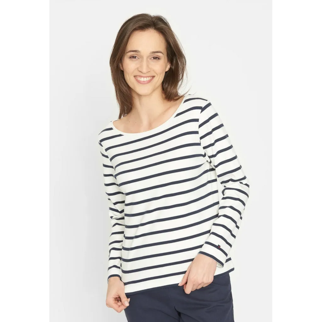 Catalina long sleeve T-shirt - Off White Stripe