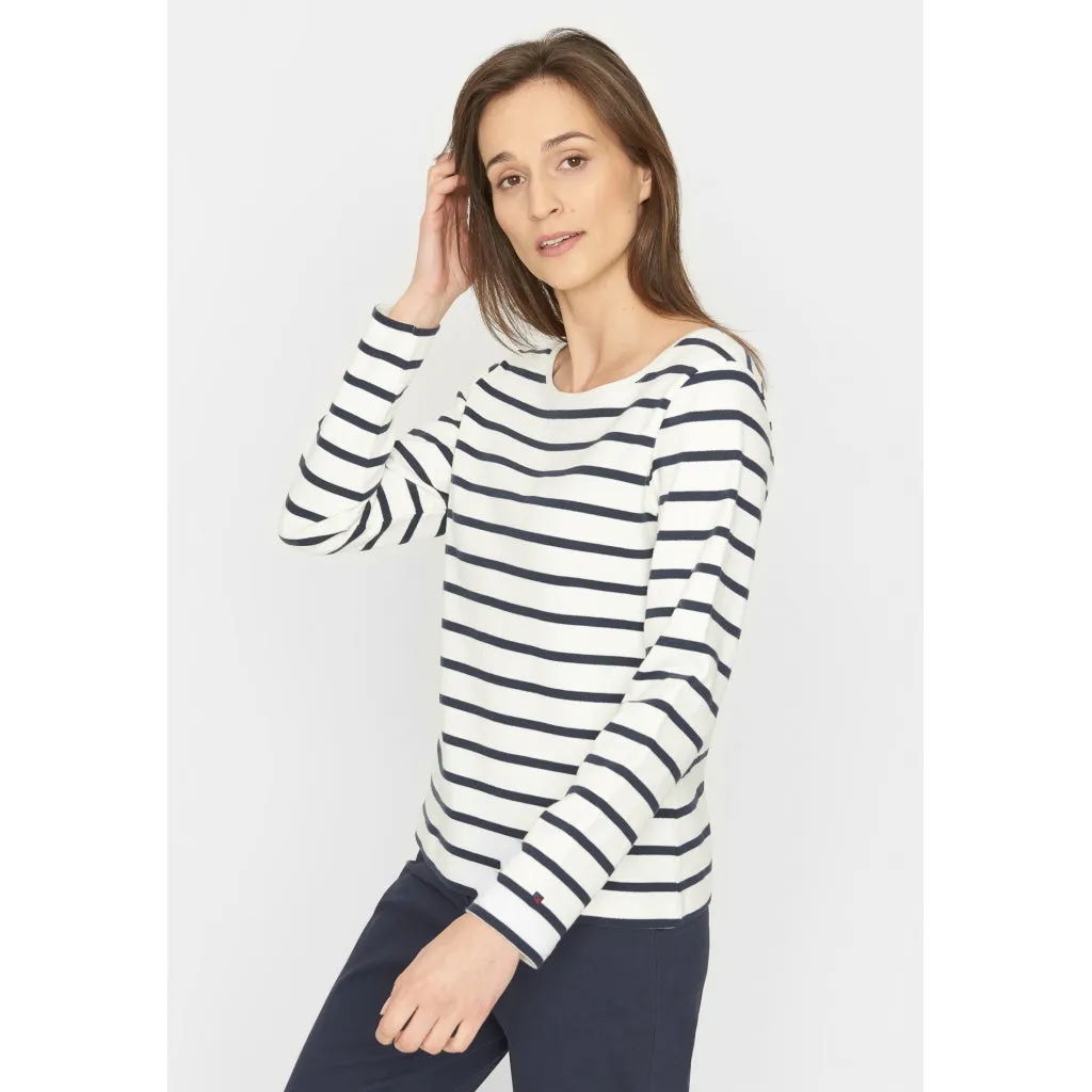 Catalina long sleeve T-shirt - Off White Stripe