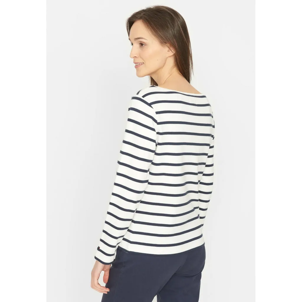 Catalina long sleeve T-shirt - Off White Stripe