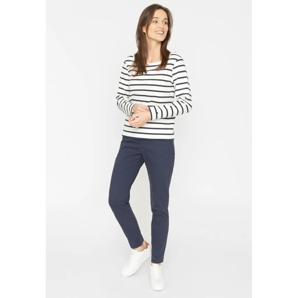 Catalina long sleeve T-shirt - Off White Stripe