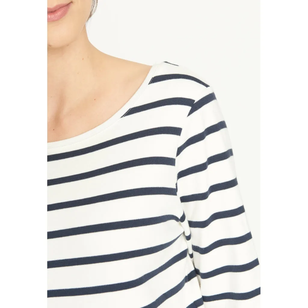 Catalina long sleeve T-shirt - Off White Stripe