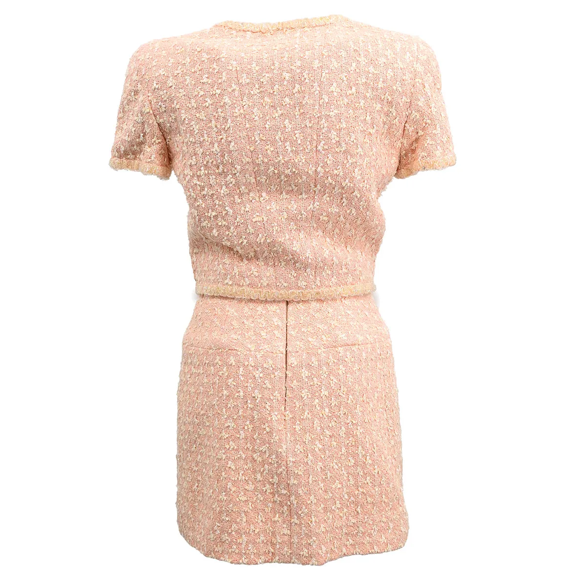 Chanel 1995 Setup Suit Jacket Skirt Pink #36