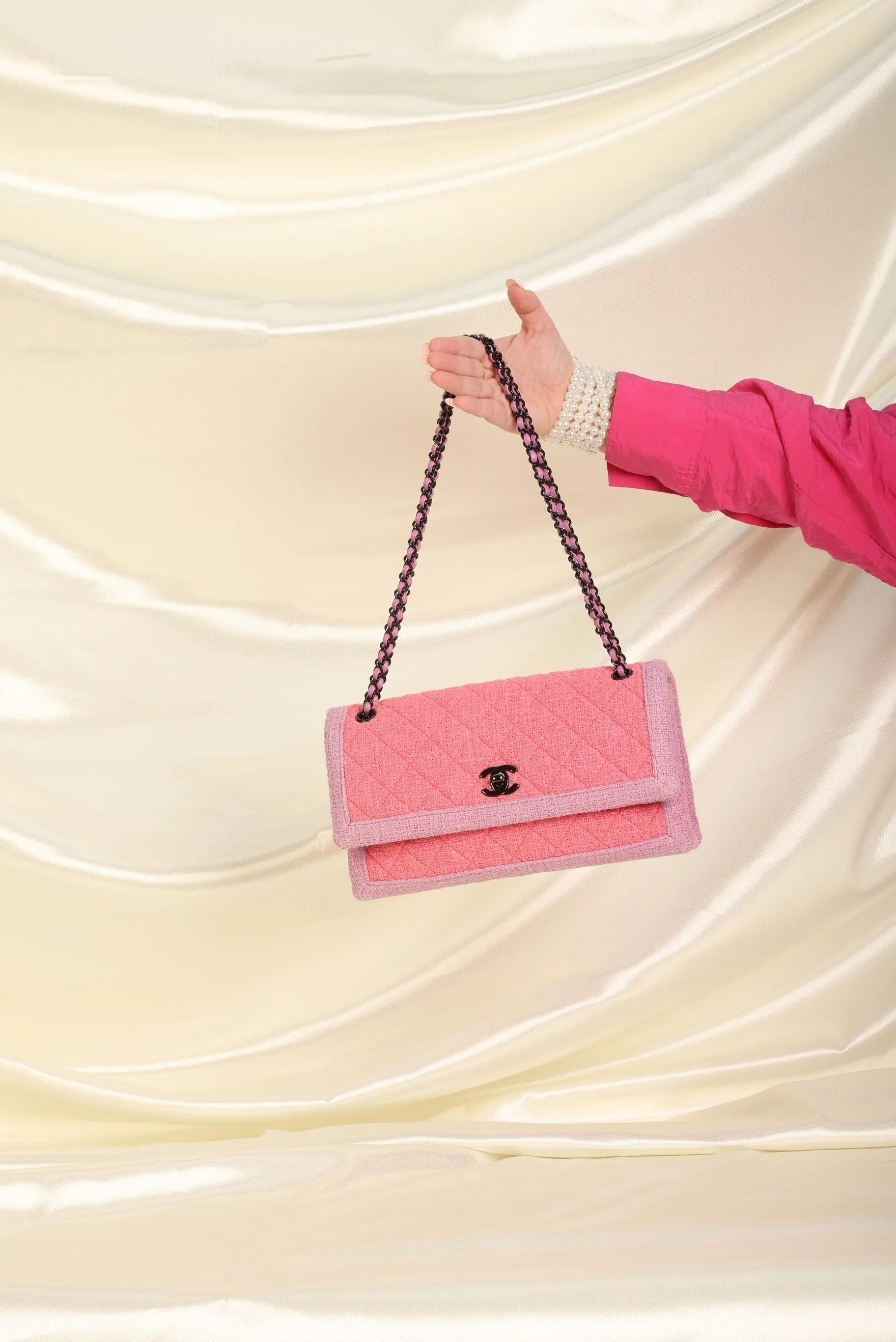 Chanel 2016 Two-Tone Tweed Flap Bag