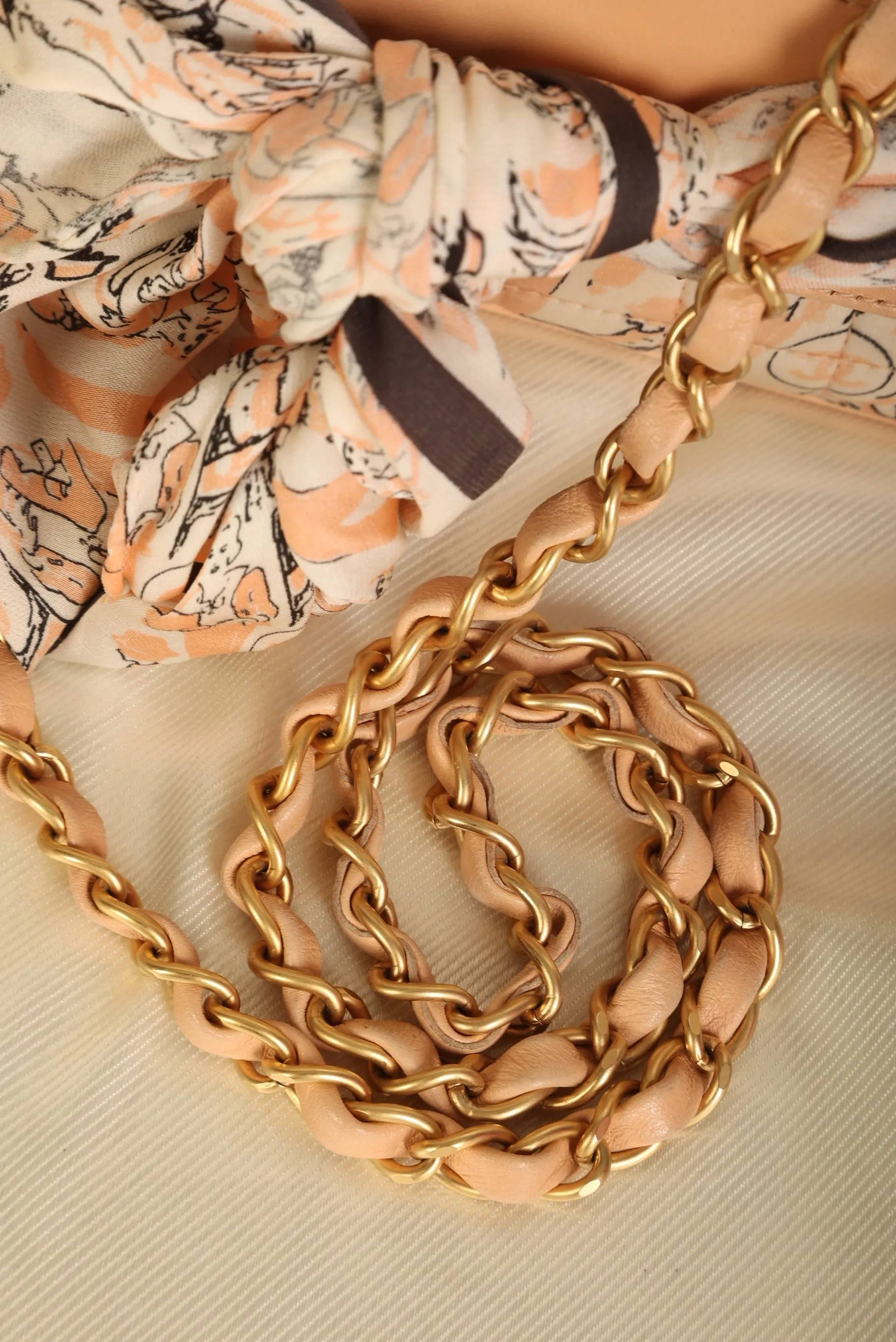 Chanel Satin Coco Mademoiselle Scarf Flap Bag