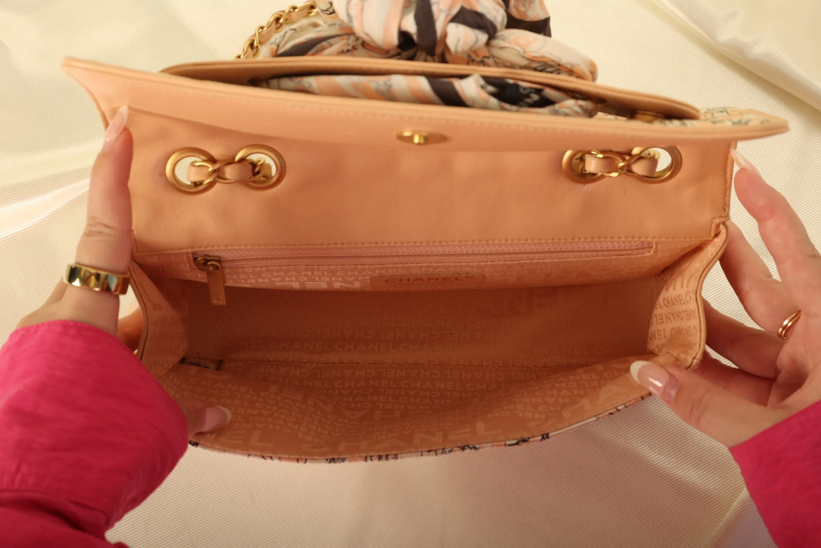 Chanel Satin Coco Mademoiselle Scarf Flap Bag