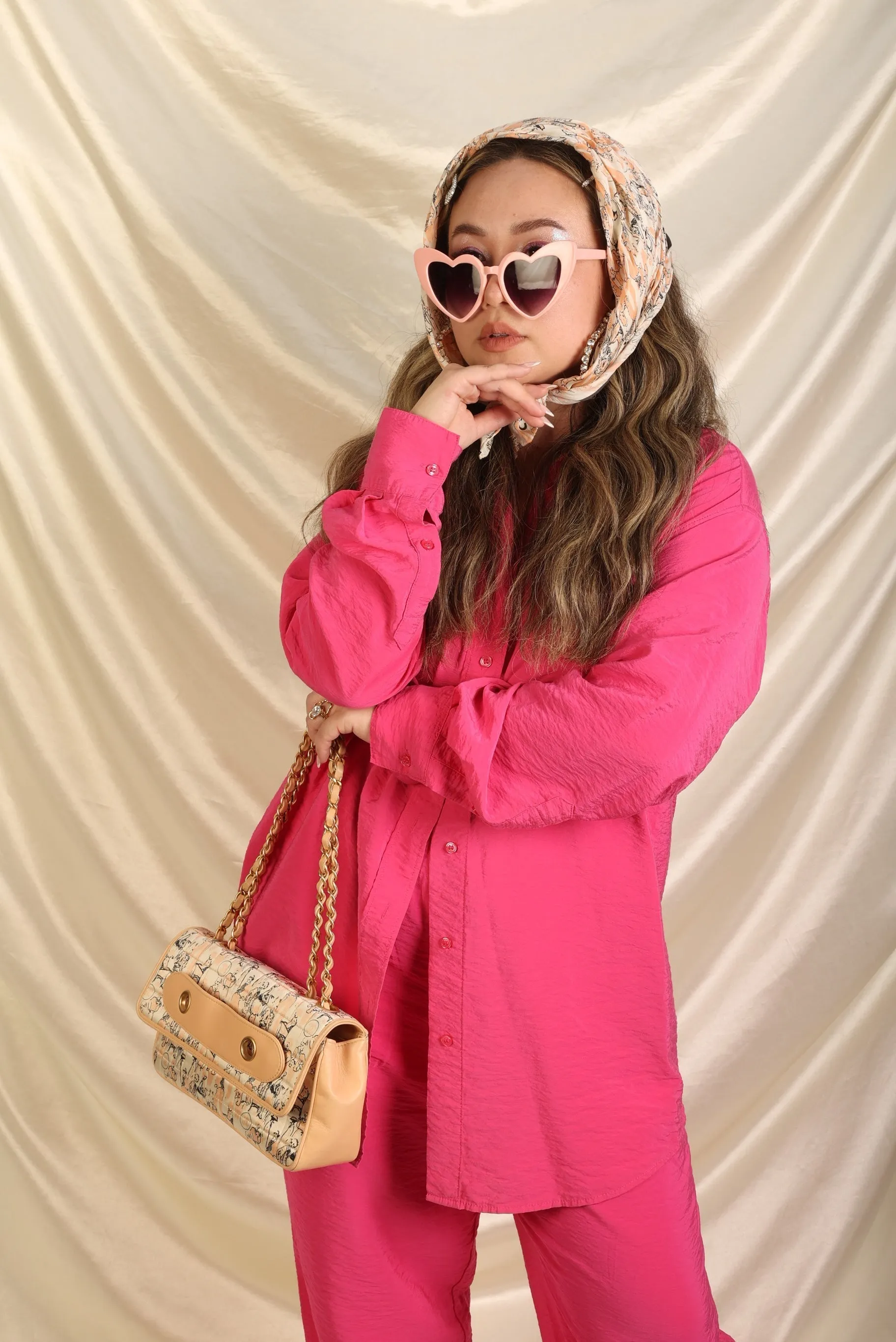 Chanel Satin Coco Mademoiselle Scarf Flap Bag