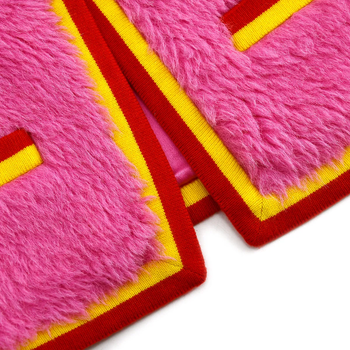 Chanel Sleeveless Fur Vest Jacket Pink