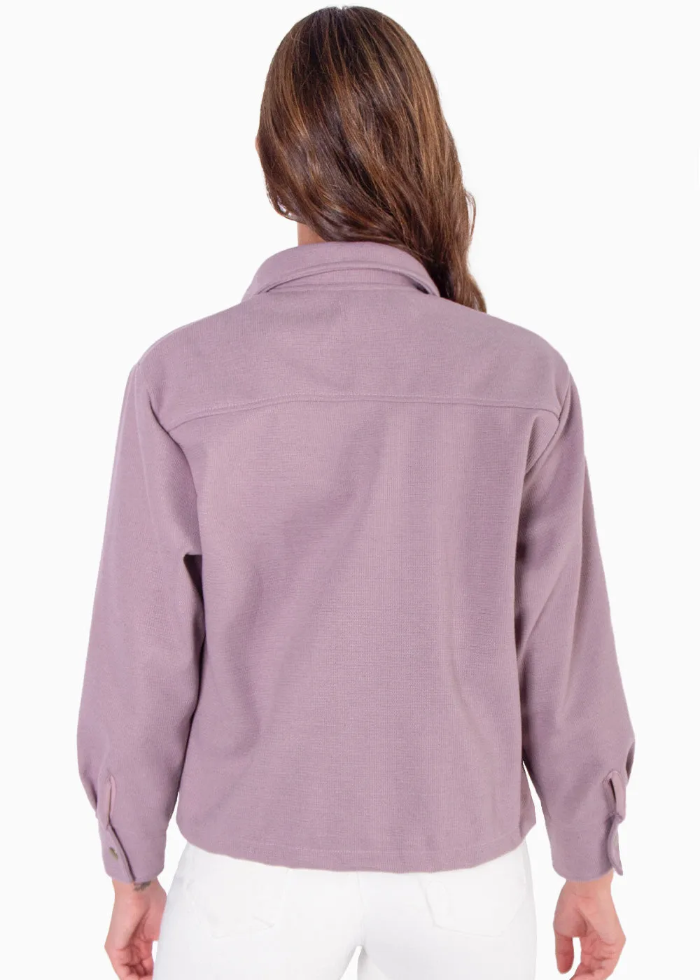 Chaqueta de tela tipo paño con botones - NIARA