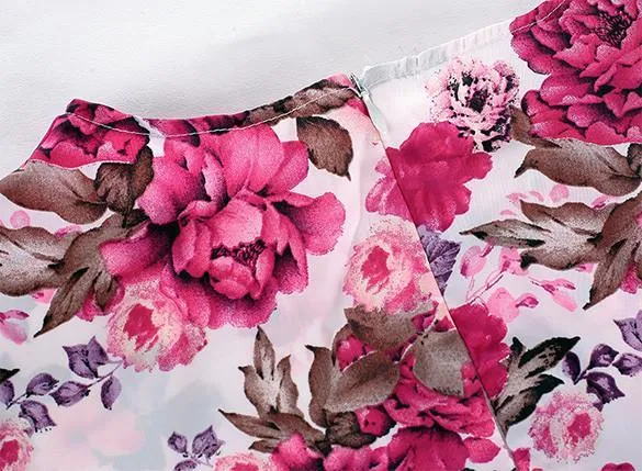 Clearance Women Casual Floral Printed Long Sleeve Long Dress