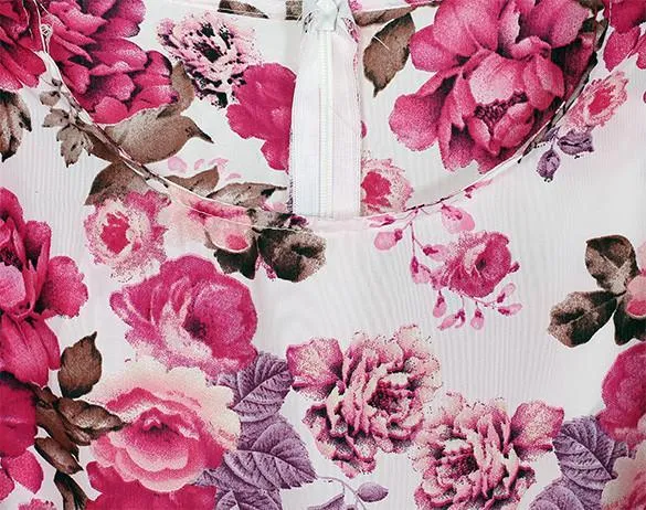 Clearance Women Casual Floral Printed Long Sleeve Long Dress