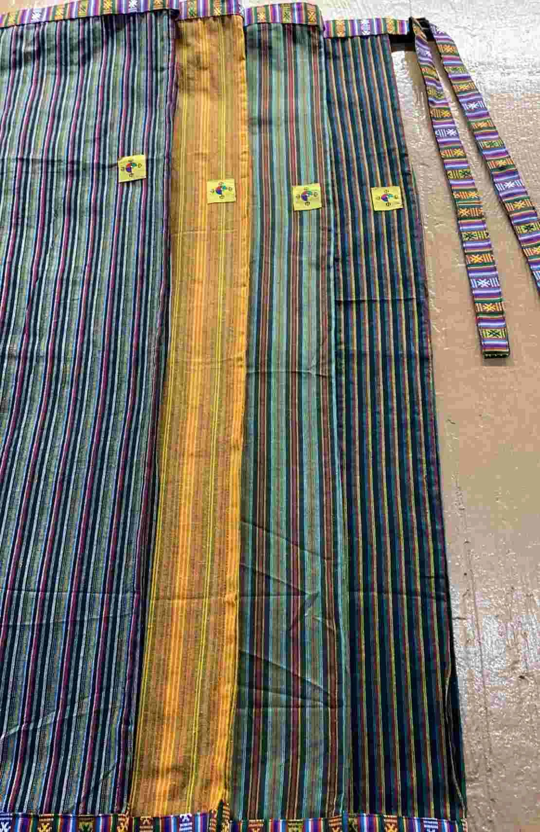 Cotton Straight-Cut Bhutani Trim Wrap Skirt – Prepack of 4 Colors - Stripes