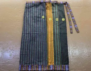Cotton Straight-Cut Bhutani Trim Wrap Skirt – Prepack of 4 Colors - Stripes