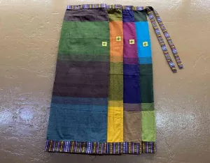 Cotton Straight-Cut Bhutani Trim Wrap Skirt – Prepack of 4 Colors - Tri-Color