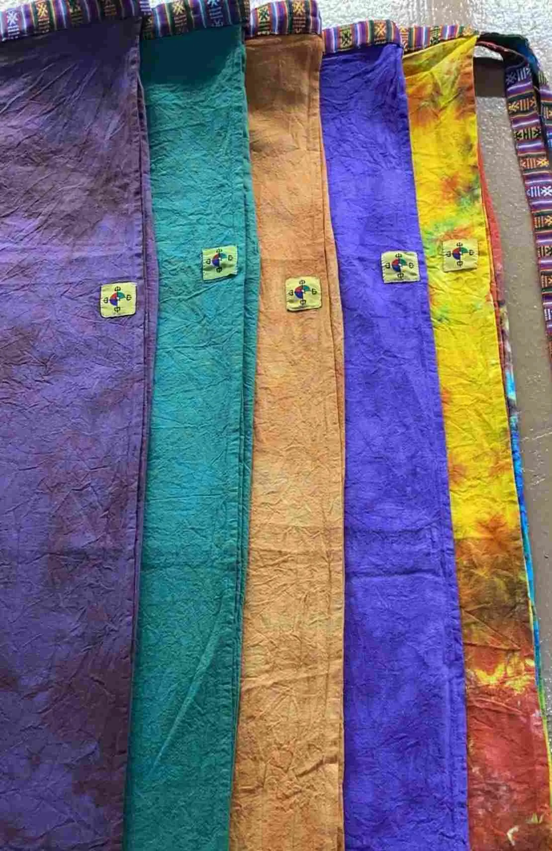 Cotton Straight-Cut Bhutani Trim Wrap Skirt – Prepack of 5 Colors - Tie-Dye