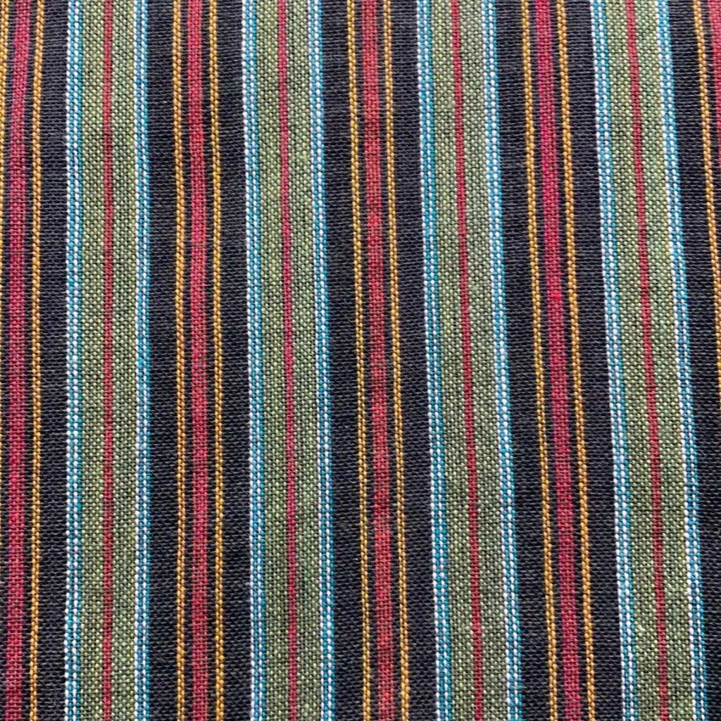 Cotton Straight-Cut Bhutani Trim Wrap Skirt - Stripes