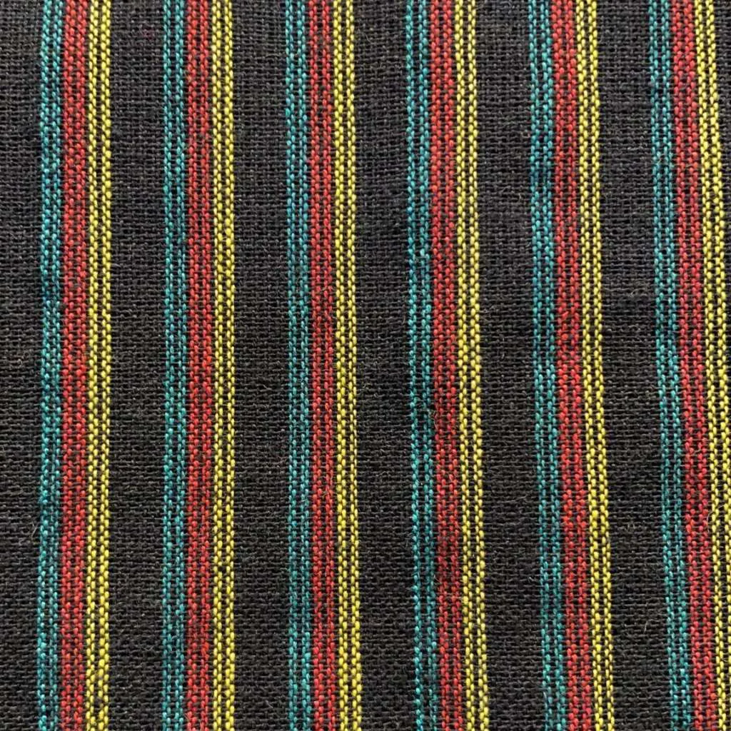 Cotton Straight-Cut Bhutani Trim Wrap Skirt - Stripes