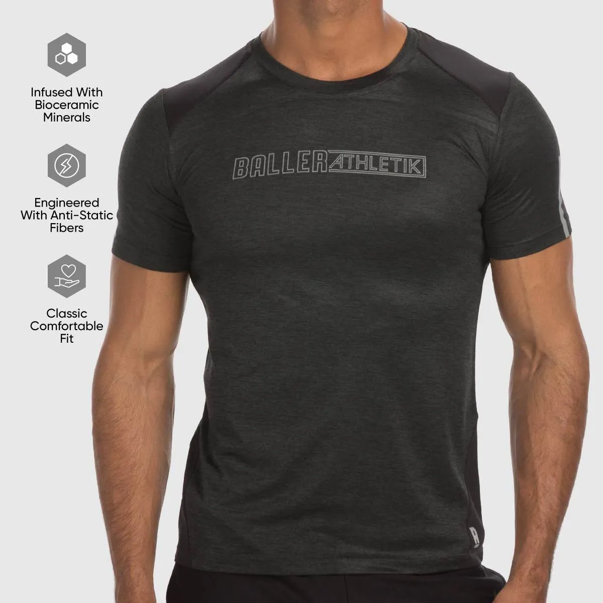 Crew Neck Tee - Charcoal Grey