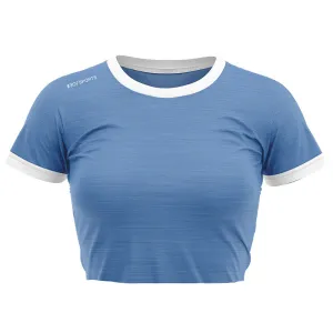 Crop Top - Blue Melange