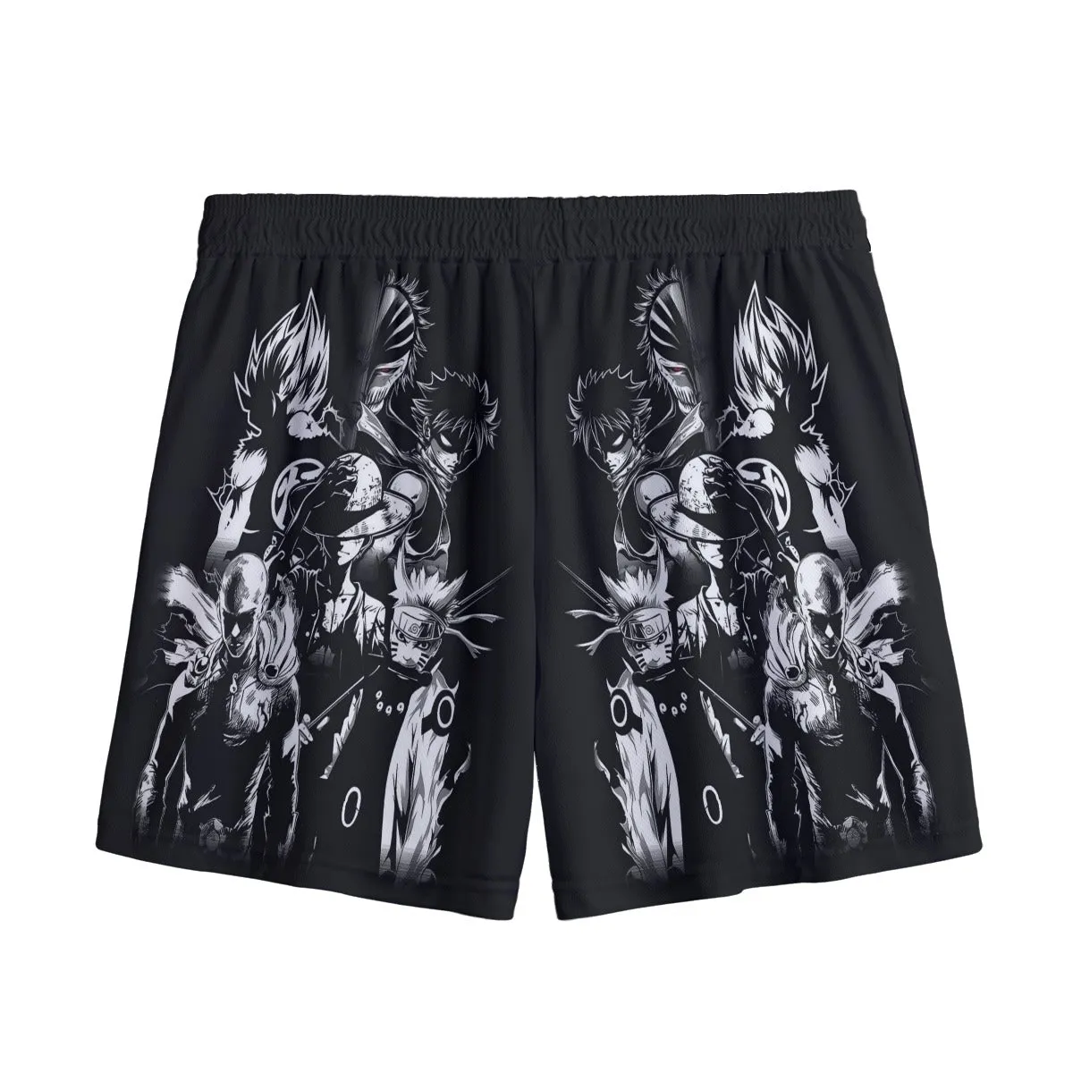 DBZ Goku Naruto Saitama Luffy Natsu Ichigo Dope Anime Mesh Shorts